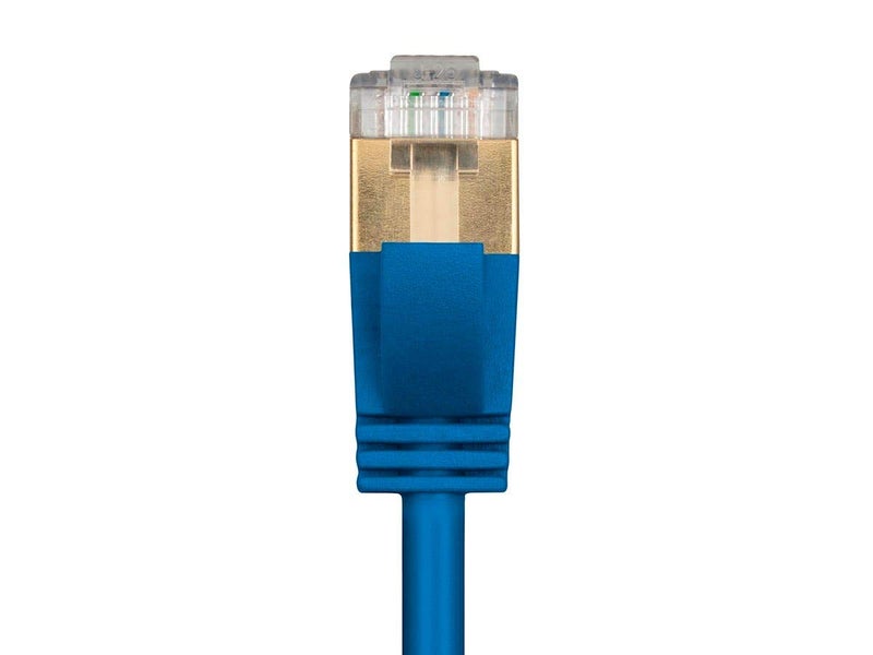 Monoprice Cat6A Ethernet Patch Cable - Snagless RJ45, Stranded, Double Shielded (S/FTP) Pure Bare Copper Wire, 36AWG, 5 Feet, Blue - SlimRun Series - Image 4